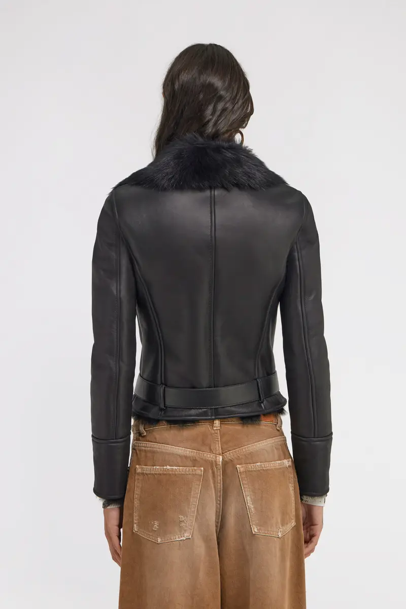 Roberto Cavalli Shearling Biker Jacket | Thumbnail 3 Roberto Cavalli Shearling Biker Jacket | Thumbnail 3