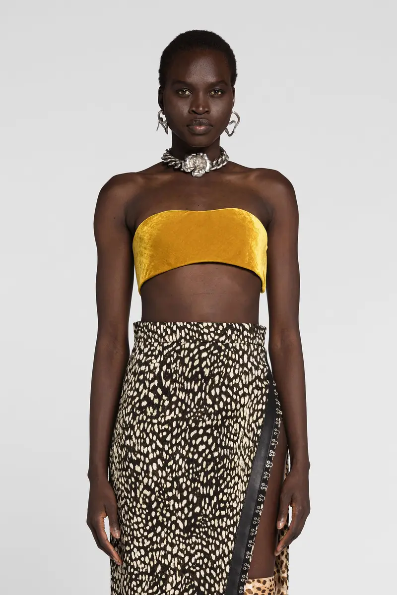 Roberto Cavalli Velvet Bandeau Top | Thumbnail 3 Roberto Cavalli Velvet Bandeau Top | Thumbnail 3