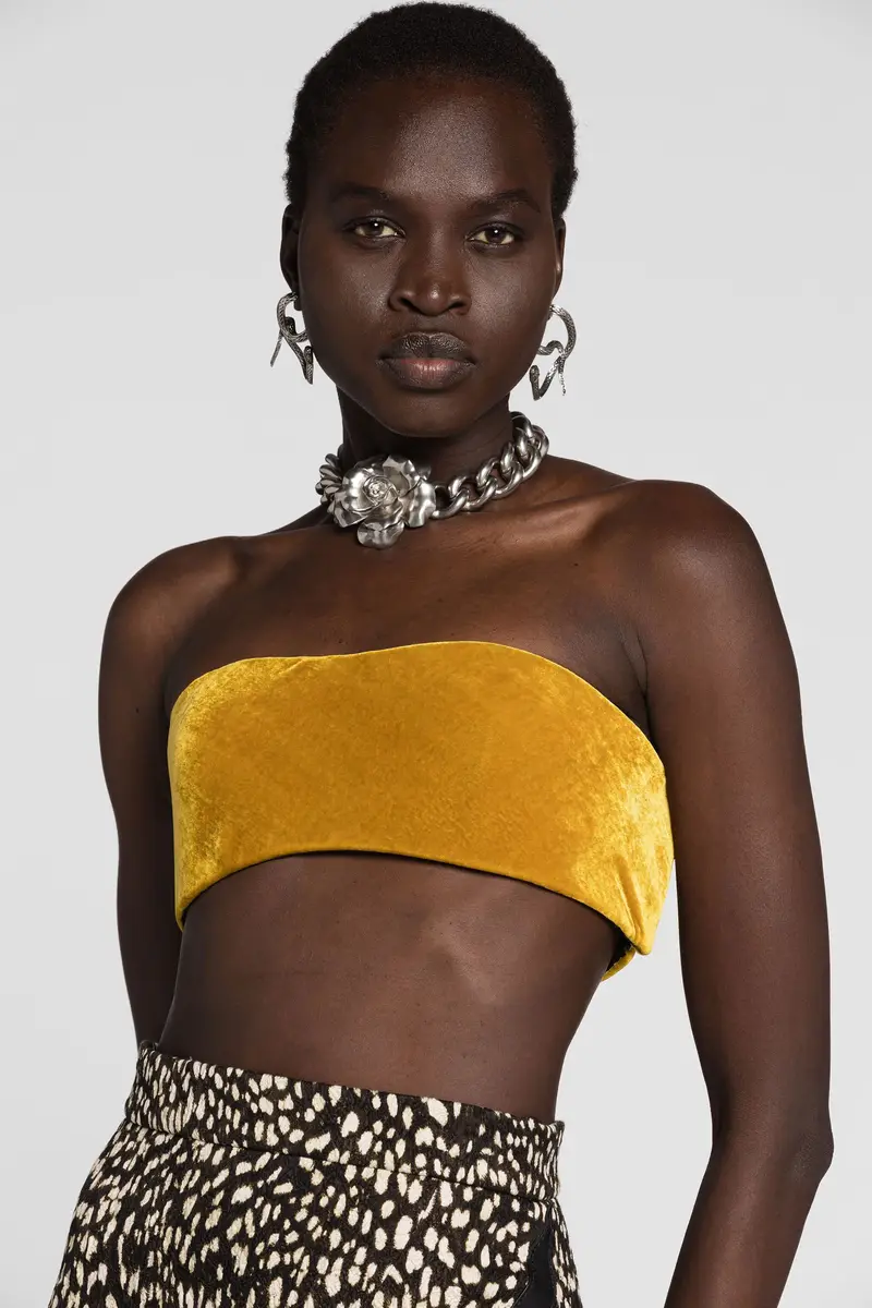Roberto Cavalli Velvet Bandeau Top | Thumbnail 5 Roberto Cavalli Velvet Bandeau Top | Thumbnail 5