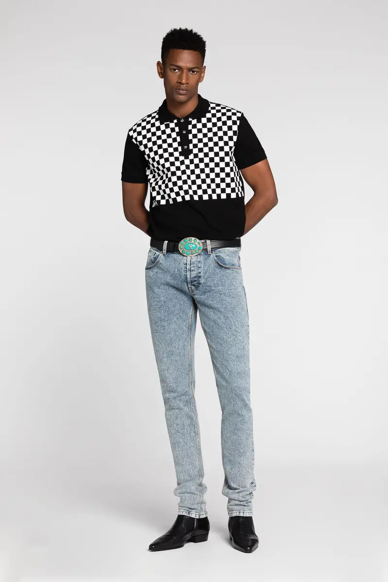 Roberto Cavalli Mirror Snake-Embroidered Slim-Fit Jeans | Thumbnail 2 Roberto Cavalli Mirror Snake-Embroidered Slim-Fit Jeans | Thumbnail 2