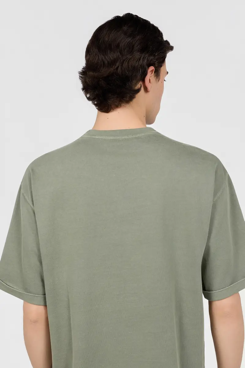 Roberto Cavalli Sage Green T-Shirt With Embroidered Snake | Thumbnail 5 Roberto Cavalli Sage Green T-Shirt With Embroidered Snake | Thumbnail 5