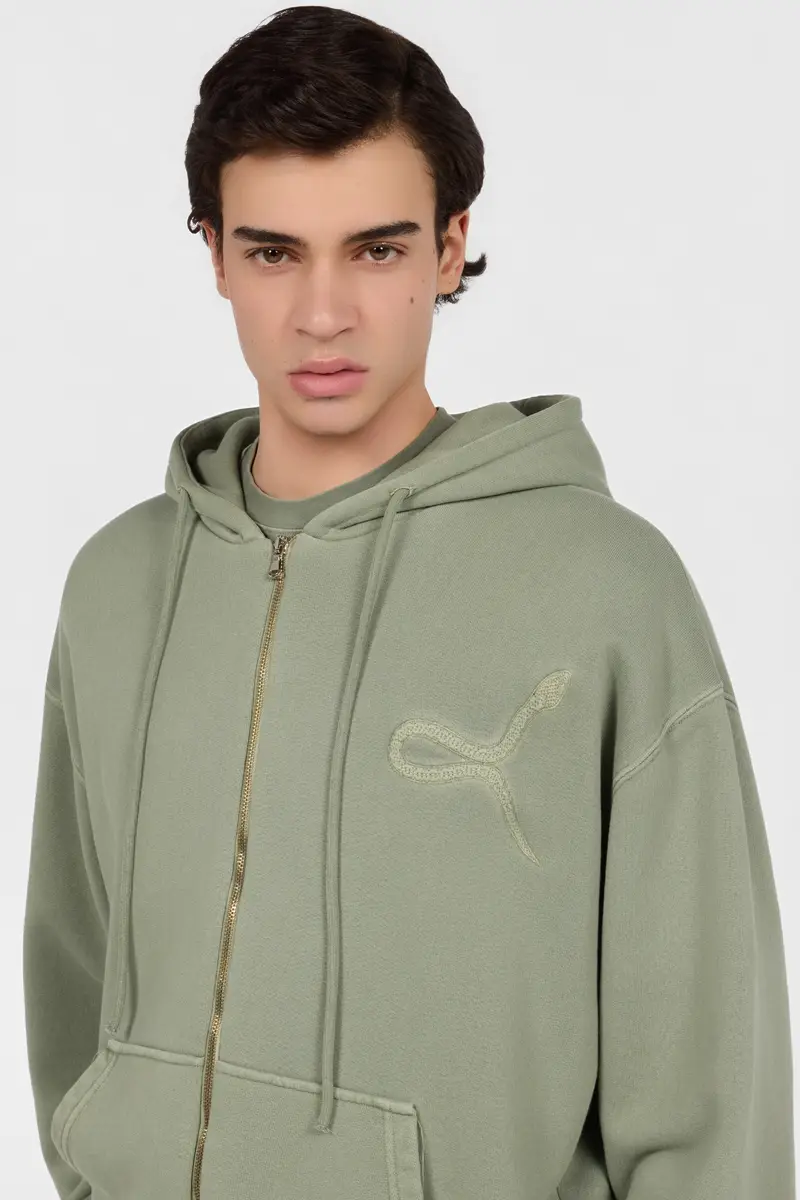 Roberto Cavalli Sage Hoodie With Embroidered Snake | Thumbnail 5 Roberto Cavalli Sage Hoodie With Embroidered Snake | Thumbnail 5