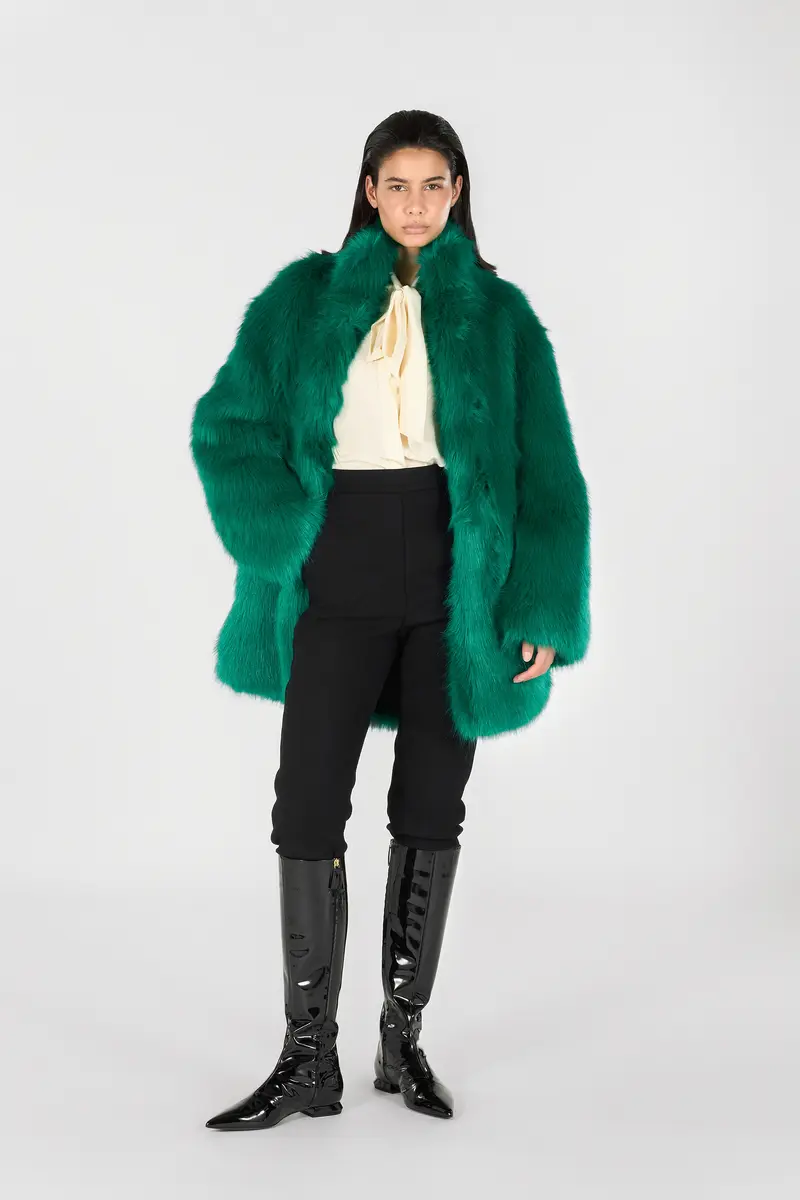 Roberto Cavalli Faux fur coat with high collar | Thumbnail 7 Roberto Cavalli Faux fur coat with high collar | Thumbnail 7