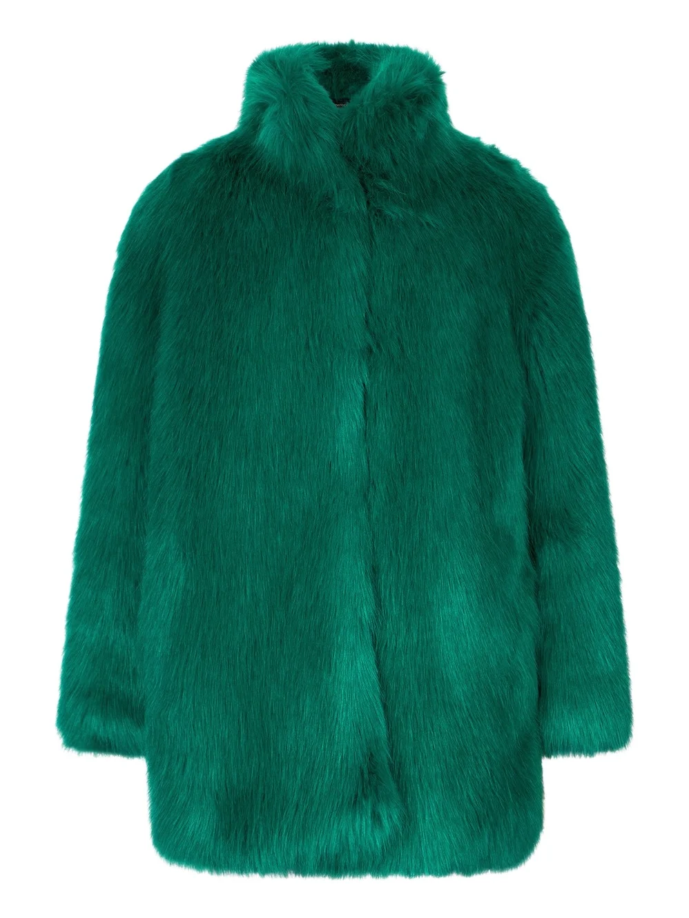 Faux fur coat with high collar Faux fur coat with high collar