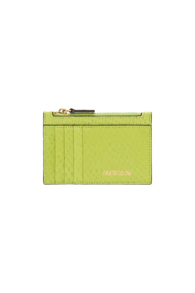 Roberto Cavalli Snake Scale-Effect Coin Purse