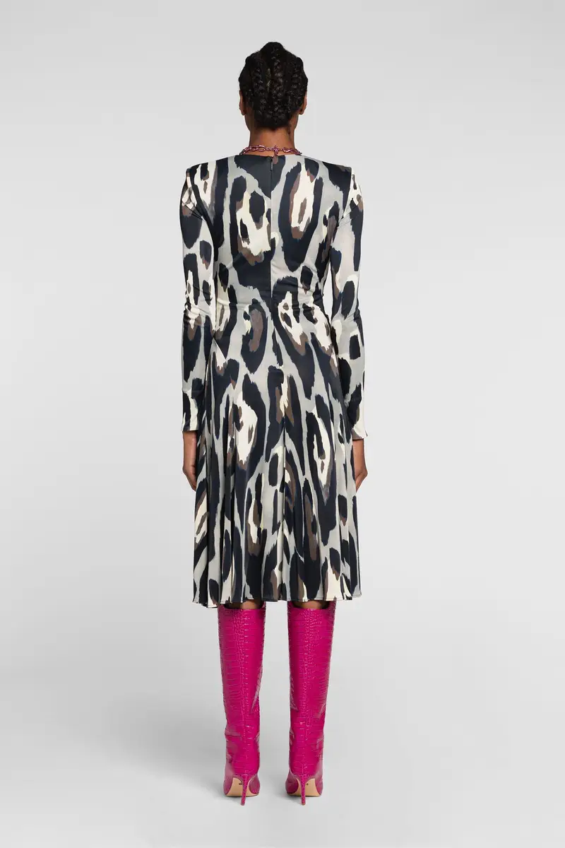 Roberto Cavalli Animal-print wrap midi dress | Thumbnail 4 Roberto Cavalli Animal-print wrap midi dress | Thumbnail 4