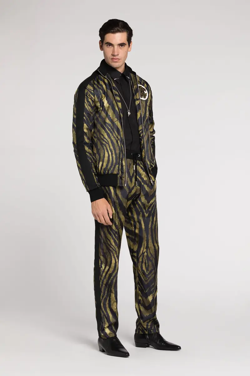Roberto Cavalli Freedom-Print Silk Track Pants | Thumbnail 2 Roberto Cavalli Freedom-Print Silk Track Pants | Thumbnail 2
