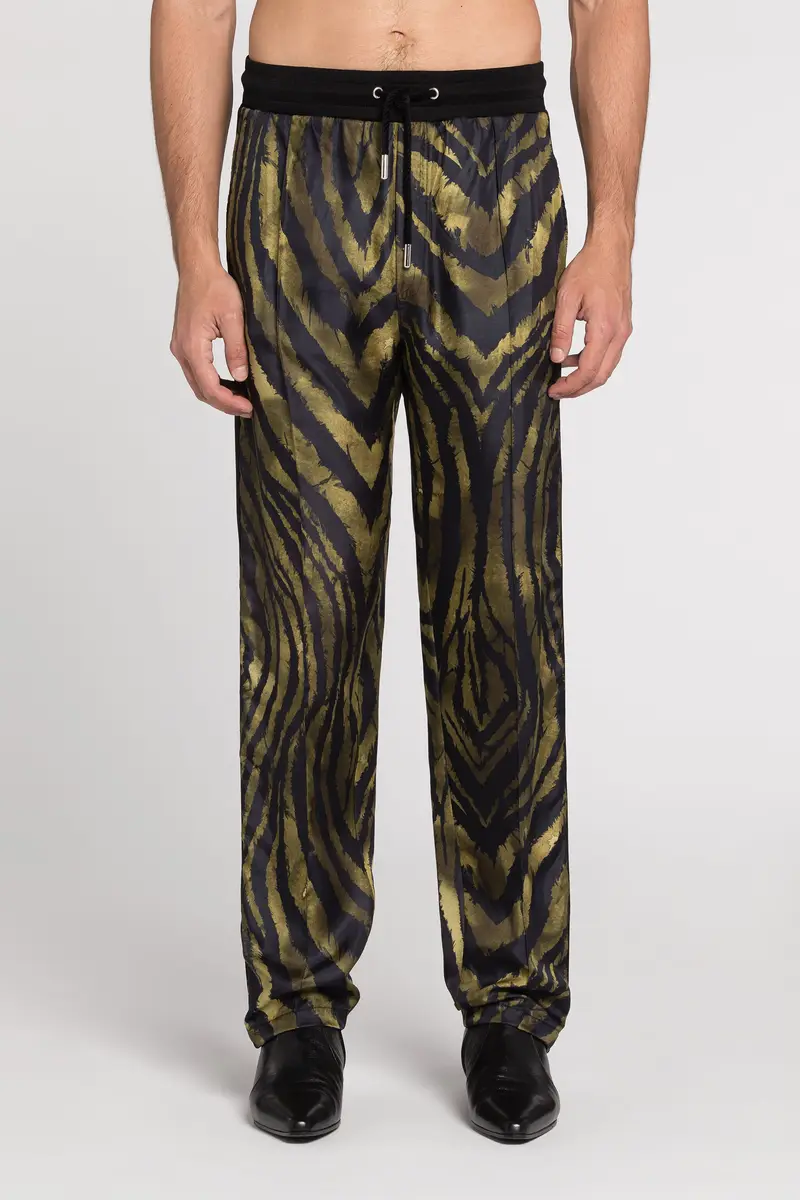 Roberto Cavalli Freedom-Print Silk Track Pants | Thumbnail 3 Roberto Cavalli Freedom-Print Silk Track Pants | Thumbnail 3