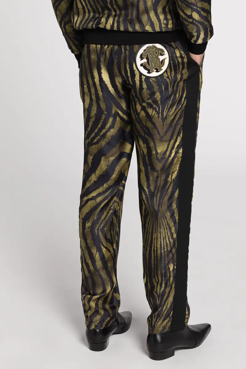 Roberto Cavalli Freedom-Print Silk Track Pants | Thumbnail 5 Roberto Cavalli Freedom-Print Silk Track Pants | Thumbnail 5