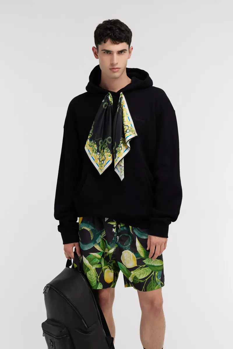 Roberto Cavalli Sweatshirt with laces and Lemon Snake print details | Thumbnail 2 Roberto Cavalli Sweatshirt with laces and Lemon Snake print details | Thumbnail 2