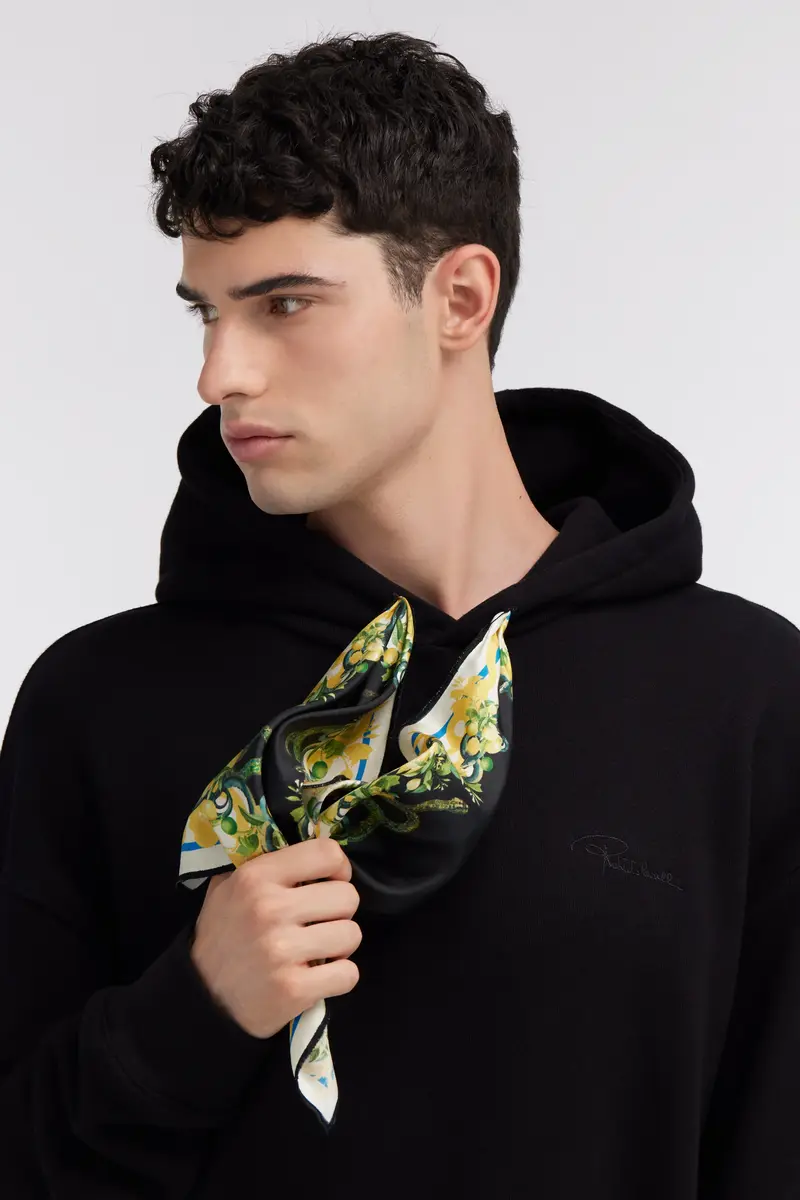 Roberto Cavalli Sweatshirt with laces and Lemon Snake print details | Thumbnail 4 Roberto Cavalli Sweatshirt with laces and Lemon Snake print details | Thumbnail 4