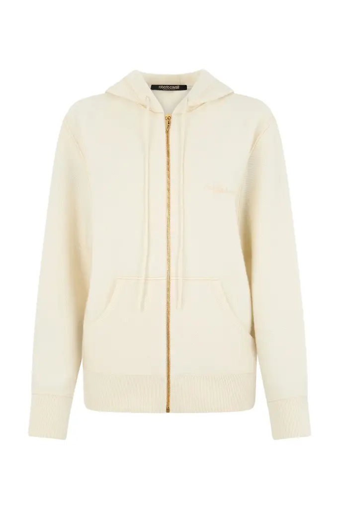 Roberto Cavalli Knitted zip-up sweatshirt