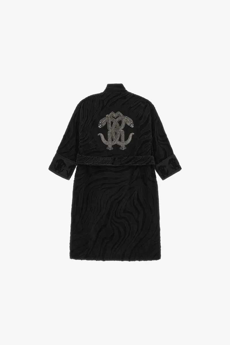 Roberto Cavalli Crystal Snakes terry cotton bathrobe. | Thumbnail 3 Roberto Cavalli Crystal Snakes terry cotton bathrobe. | Thumbnail 3