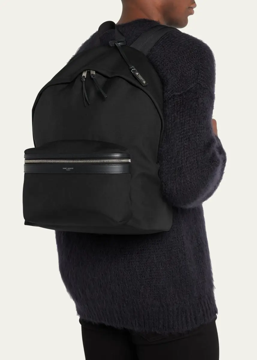 Saint Laurent Men's City Canvas Backpack | Thumbnail 2 Saint Laurent Men's City Canvas Backpack | Thumbnail 2