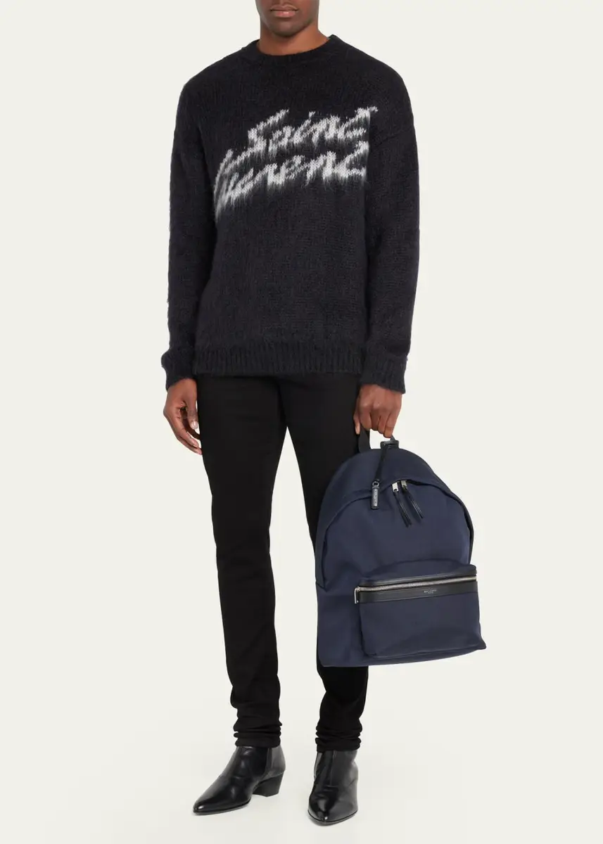 Saint Laurent Men's City Canvas Backpack | Thumbnail 5 Saint Laurent Men's City Canvas Backpack | Thumbnail 5