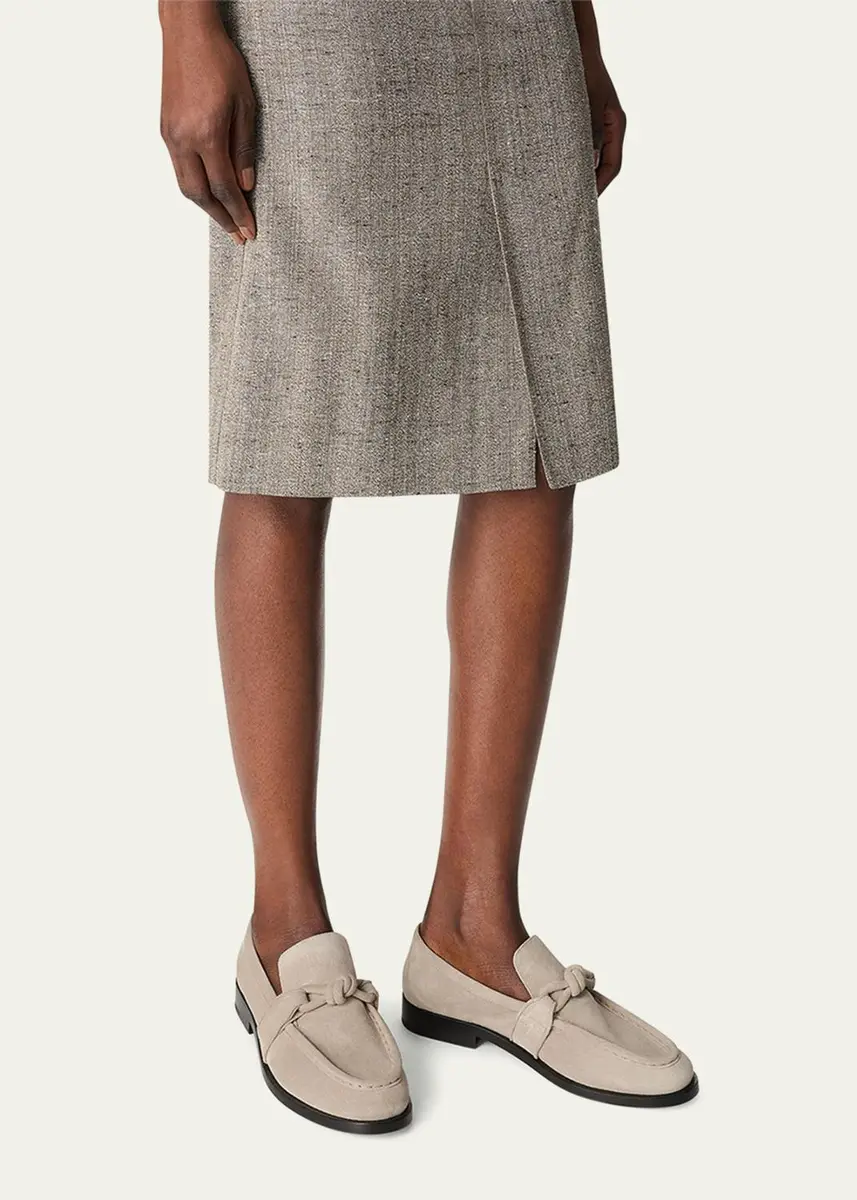 Bottega Veneta Astaire Knot Soft Suede Loafers | Thumbnail 2
