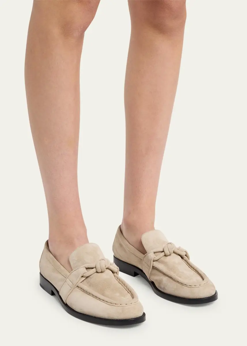 Bottega Veneta Astaire Knot Soft Suede Loafers | Thumbnail 3