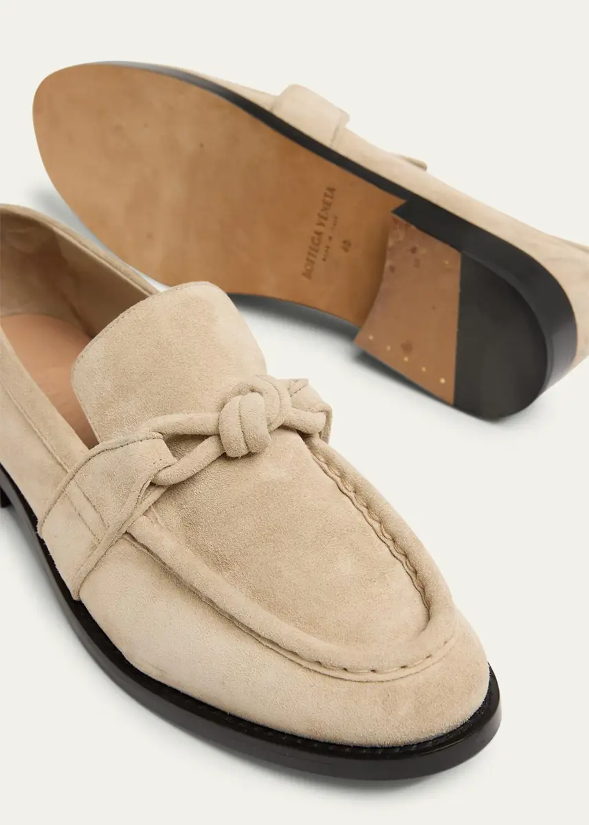 Bottega Veneta Astaire Knot Soft Suede Loafers | Thumbnail 6