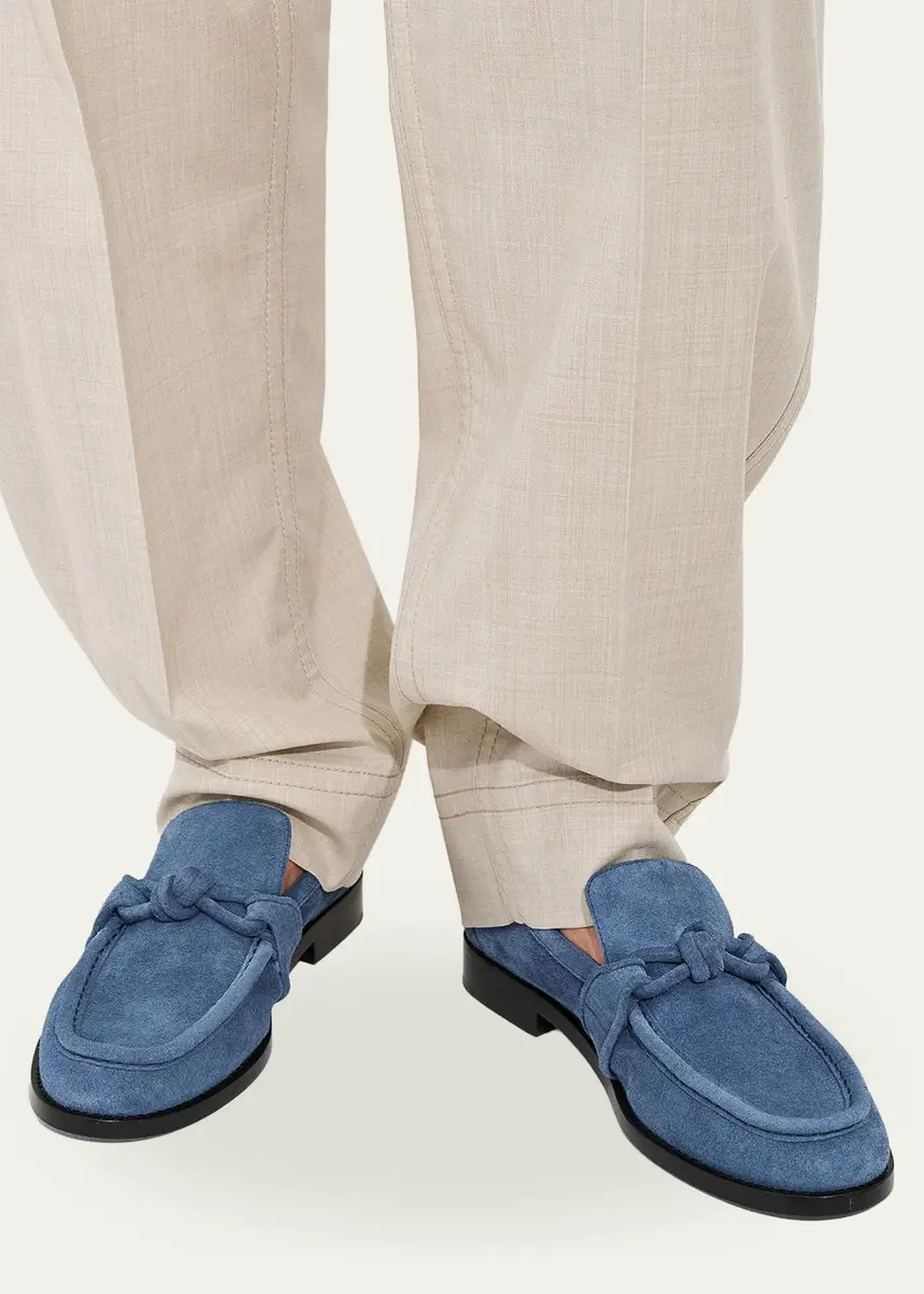 Bottega Veneta Astaire Knot Soft Suede Loafers | Thumbnail 8