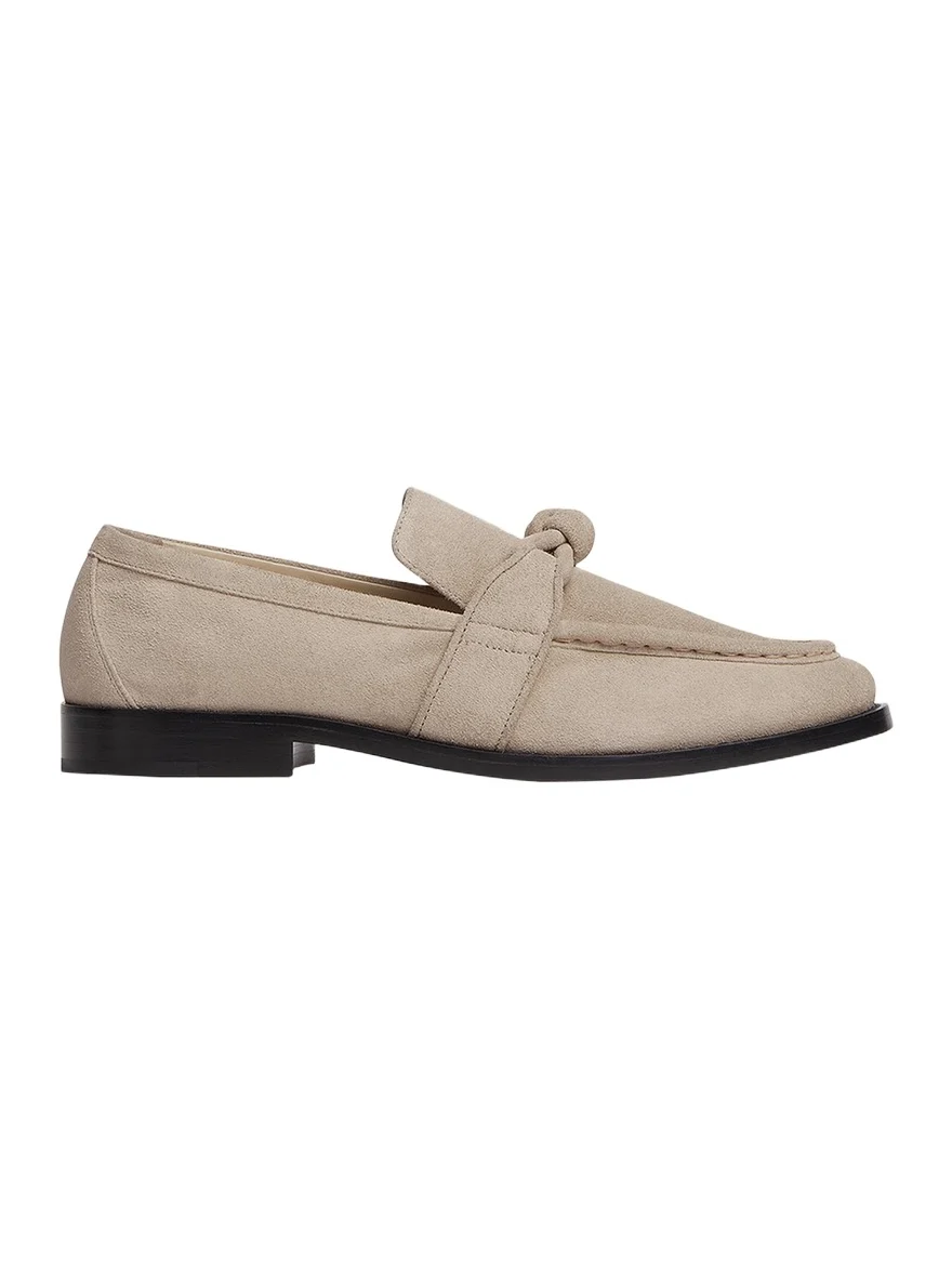 Bottega Veneta Astaire Knot Soft Suede Loafers