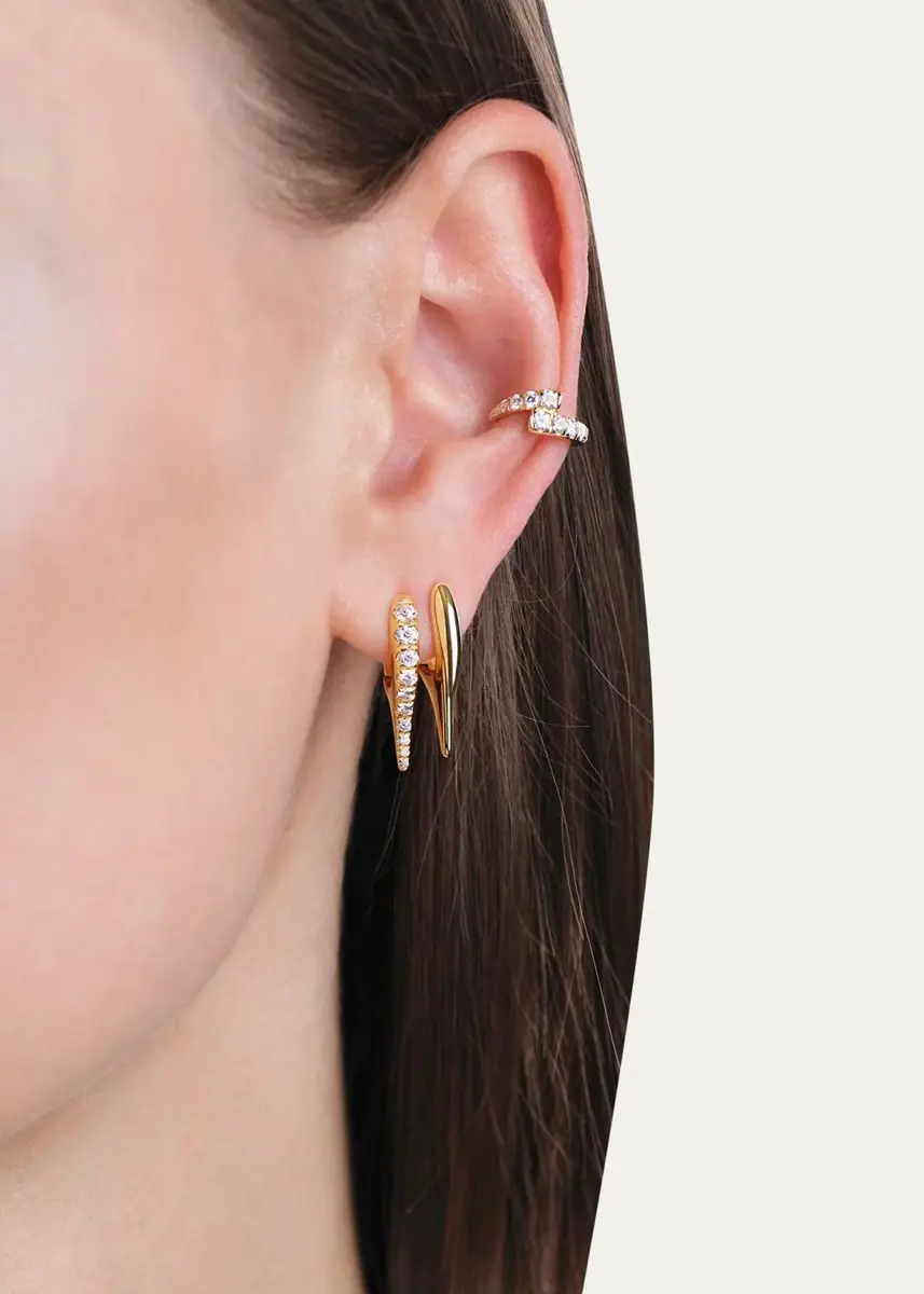 Melissa Kaye 18K Lola Needle Earrings with Diamonds | Thumbnail 2