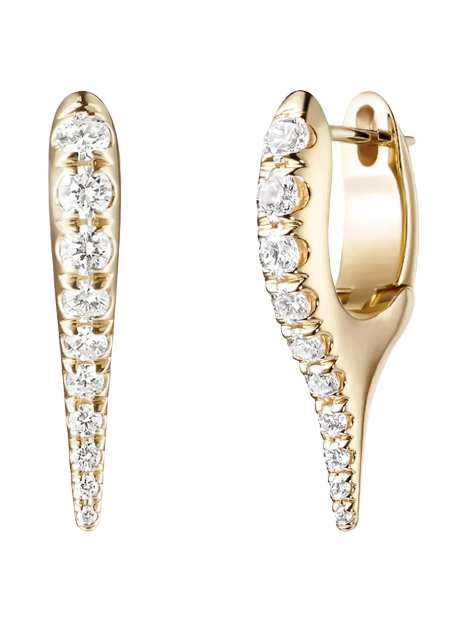 18K Lola Needle Earrings with Diamonds 18K Lola Needle Earrings with Diamonds