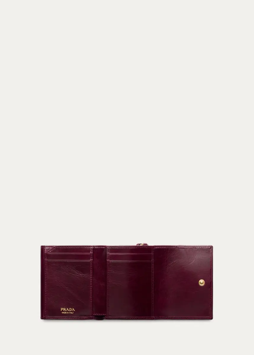 Prada Soft Lux Leather Trifold Wallet | Thumbnail 2 Prada Soft Lux Leather Trifold Wallet | Thumbnail 2
