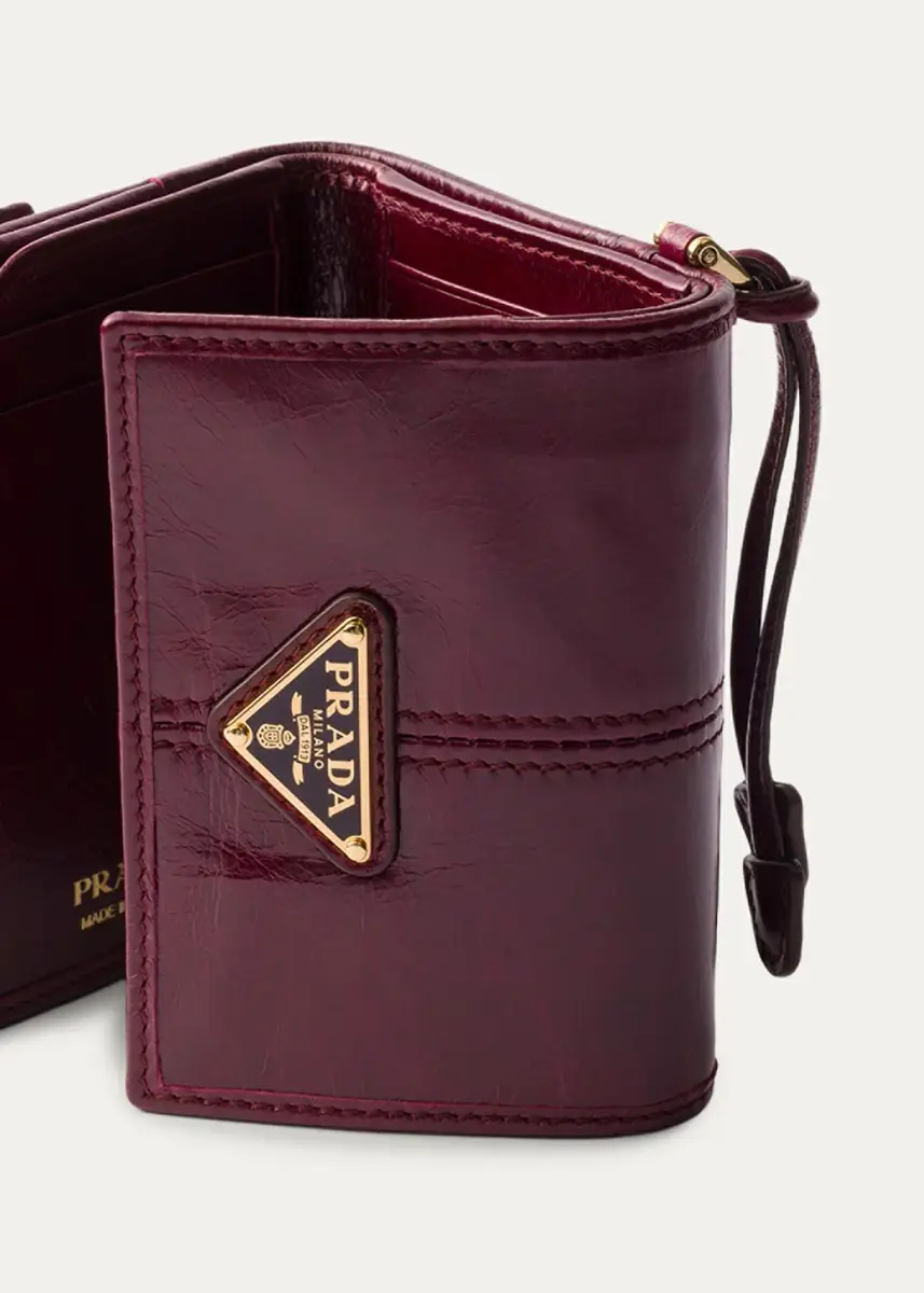 Prada Soft Lux Leather Trifold Wallet | Thumbnail 4 Prada Soft Lux Leather Trifold Wallet | Thumbnail 4