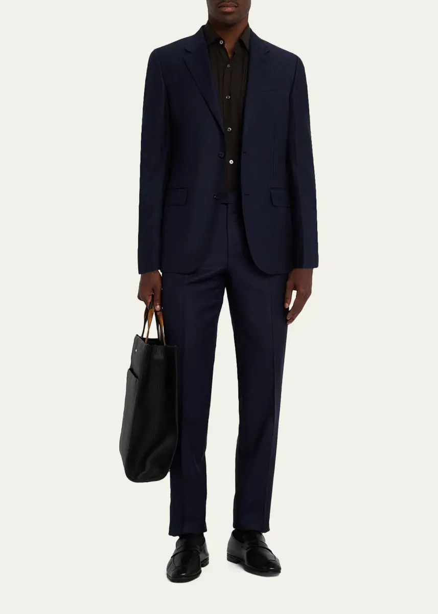 Zegna Men's Trofeo Wool Tonal Stripe Two-Piece Suit | Thumbnail 2 Zegna Men's Trofeo Wool Tonal Stripe Two-Piece Suit | Thumbnail 2