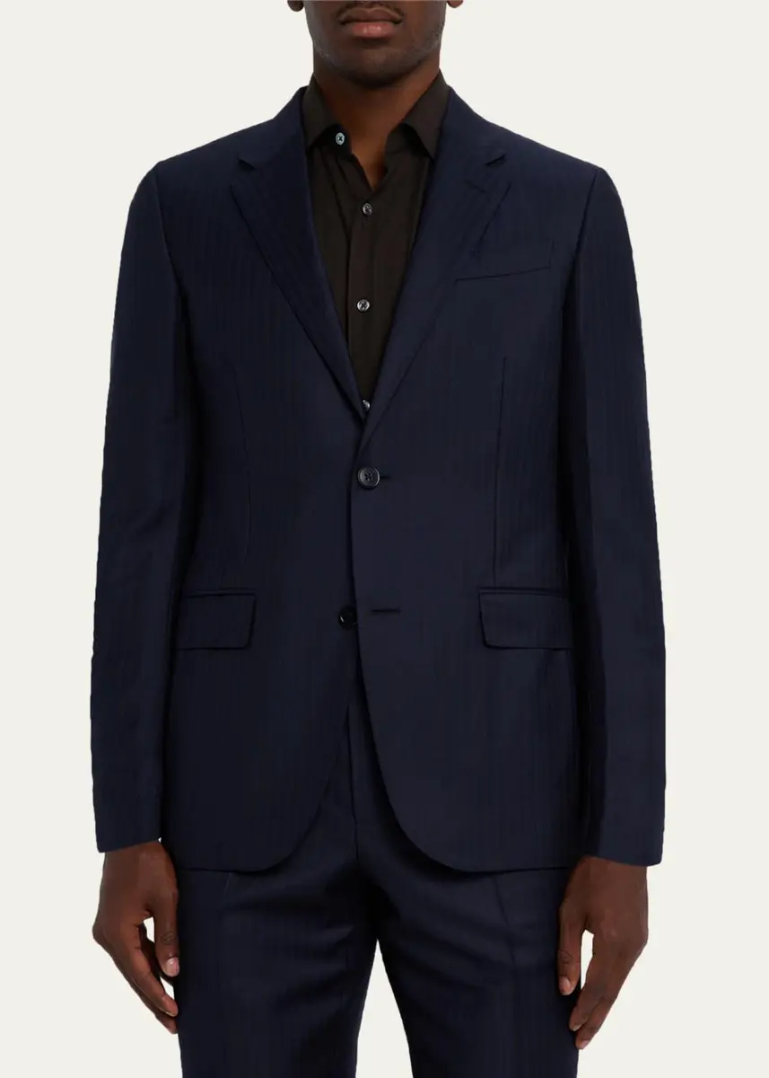 Zegna Men's Trofeo Wool Tonal Stripe Two-Piece Suit | Thumbnail 4 Zegna Men's Trofeo Wool Tonal Stripe Two-Piece Suit | Thumbnail 4