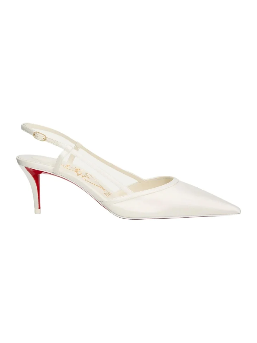 Christian Louboutin 60mm Miss Z Satin Slingback Pumps