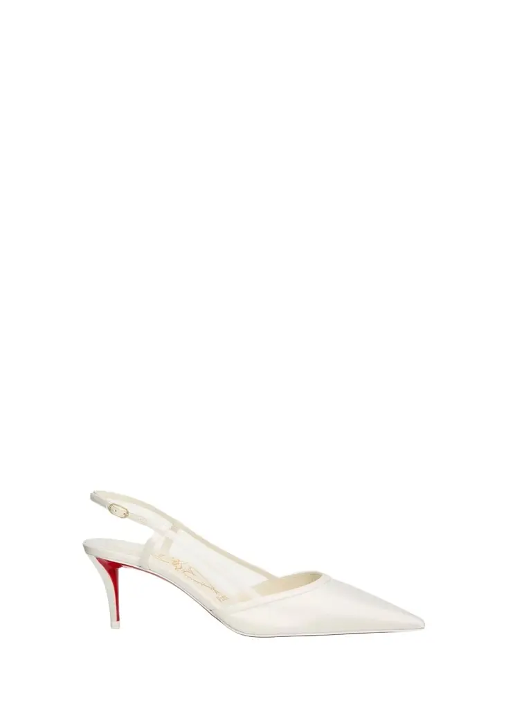 Christian Louboutin 60mm Miss Z Satin Slingback Pumps