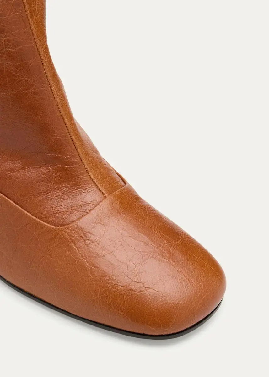 Dries Van Noten 70mm Crinkled Leather Over-the-Knee Boots | Thumbnail 3 Dries Van Noten 70mm Crinkled Leather Over-the-Knee Boots | Thumbnail 3