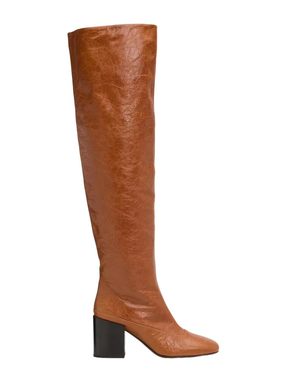 70mm Crinkled Leather Over-the-Knee Boots 70mm Crinkled Leather Over-the-Knee Boots
