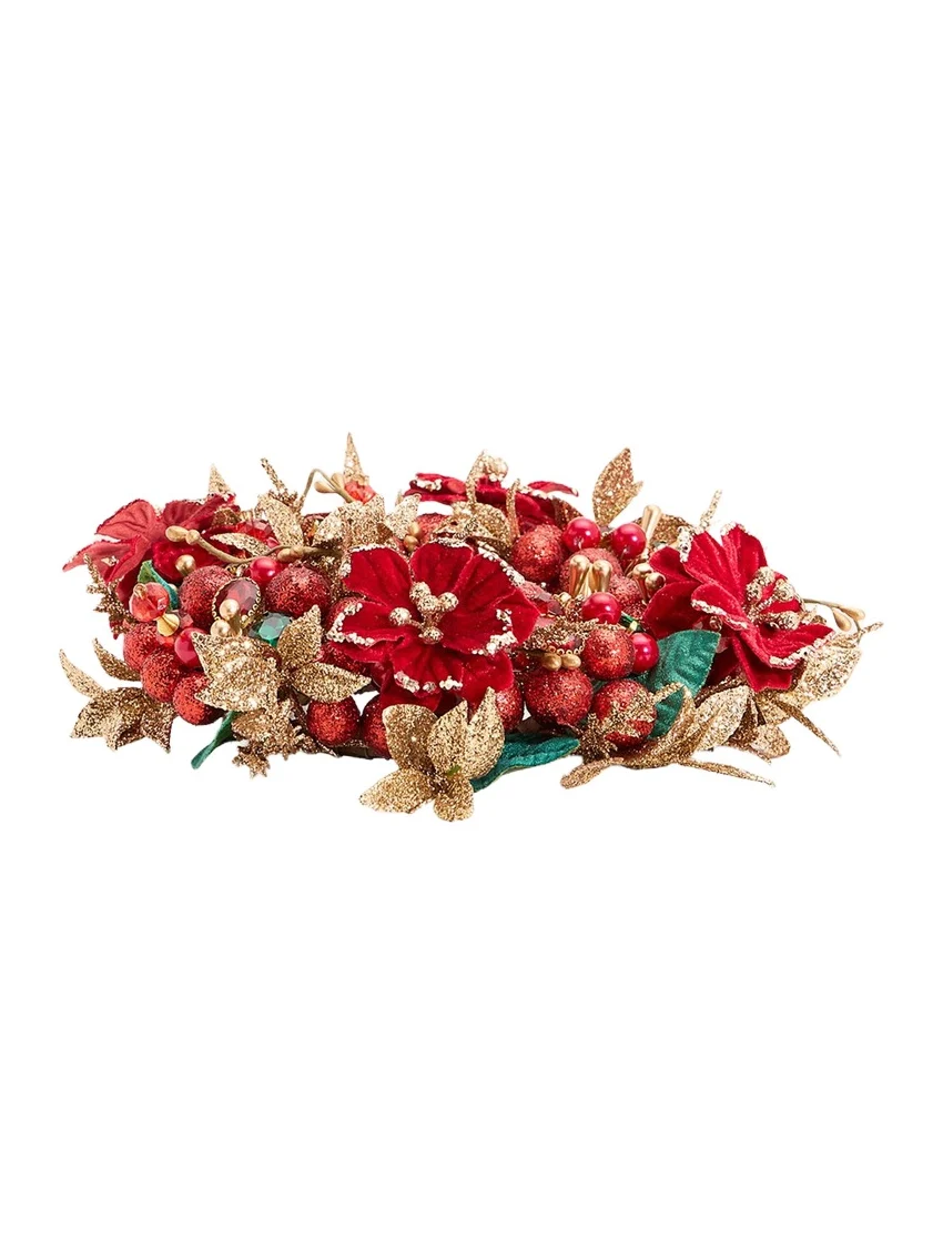 Salzburg Creations Shining Elegance 4" Candle Ring Wreath