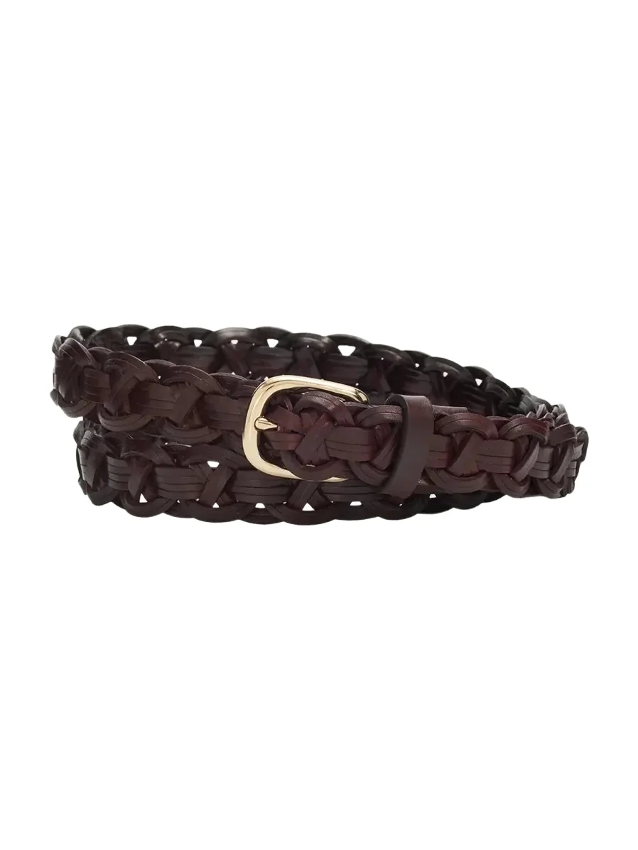 Brunello Cucinelli Men's Braided Leather Belt