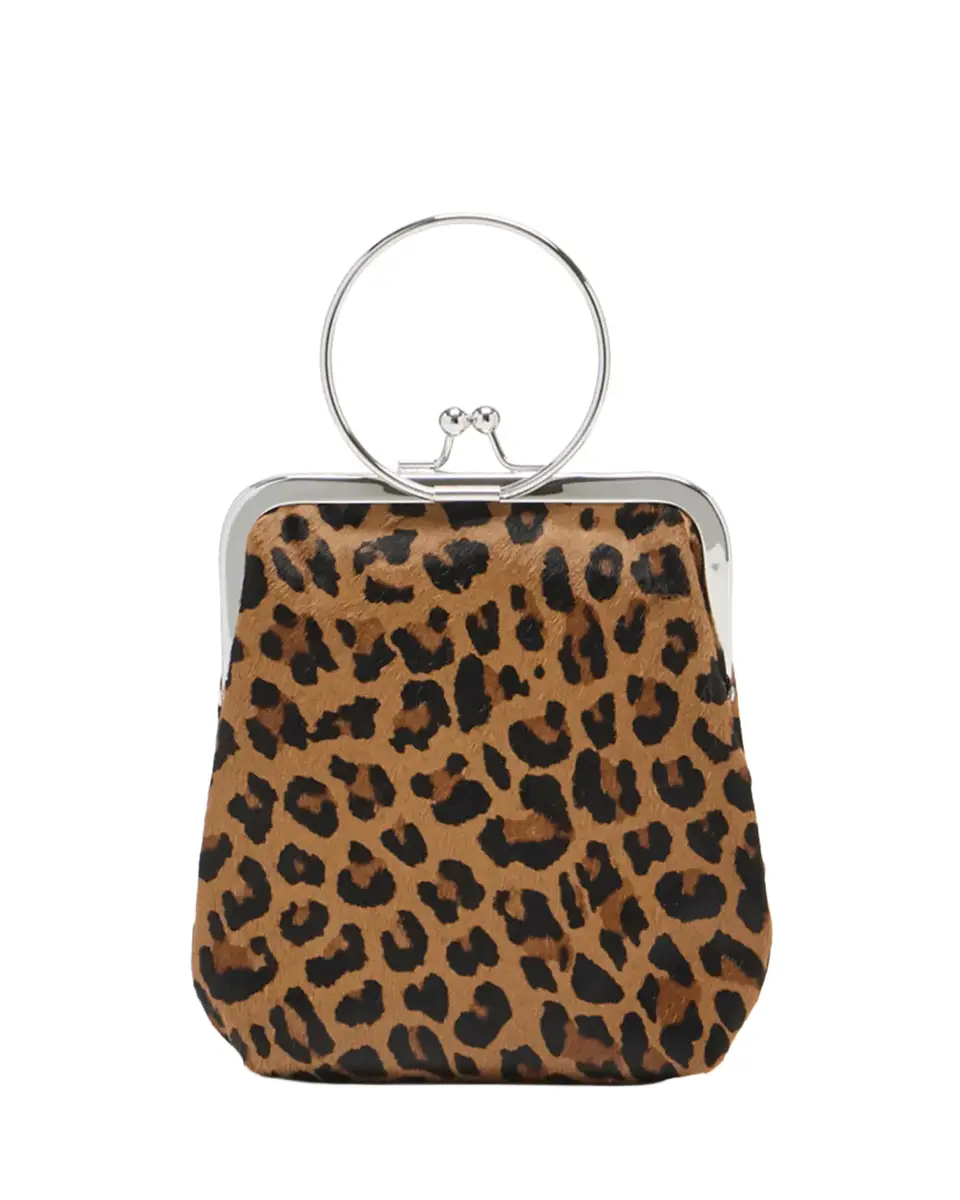 Plan C Small Metal Ring Leopard Calf Hair Top-Handle Bag | Thumbnail 2 Plan C Small Metal Ring Leopard Calf Hair Top-Handle Bag | Thumbnail 2