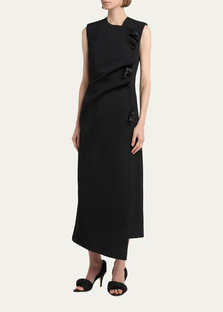 Bottega Veneta Asymmetric Neck Shift Maxi Dress | Thumbnail 4 Bottega Veneta Asymmetric Neck Shift Maxi Dress | Thumbnail 4