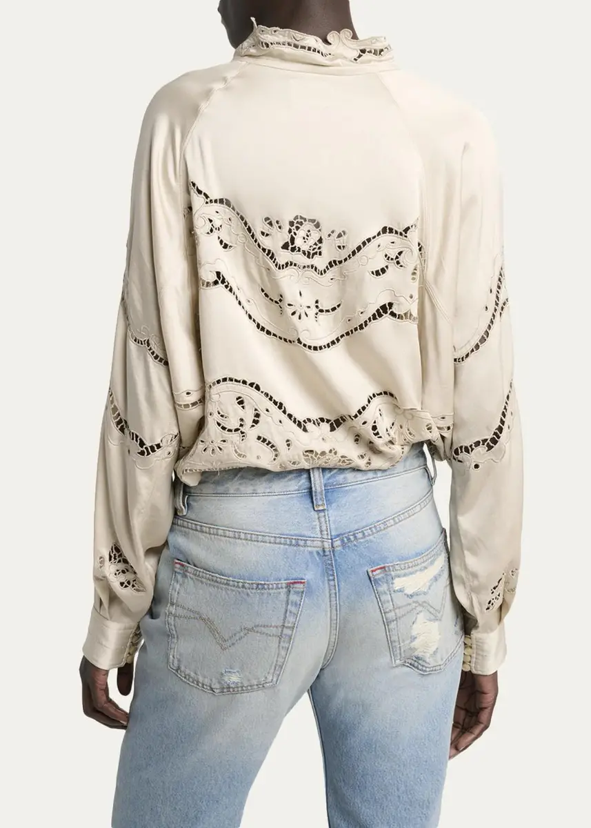 Isabel Marant Enelia Silk-Blend Blouse | Thumbnail 3 Isabel Marant Enelia Silk-Blend Blouse | Thumbnail 3