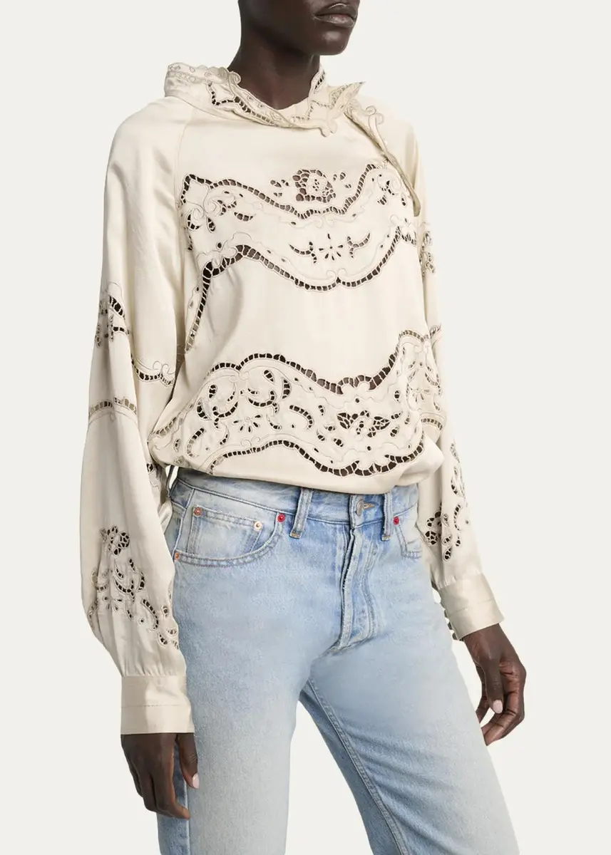 Isabel Marant Enelia Silk-Blend Blouse | Thumbnail 4 Isabel Marant Enelia Silk-Blend Blouse | Thumbnail 4