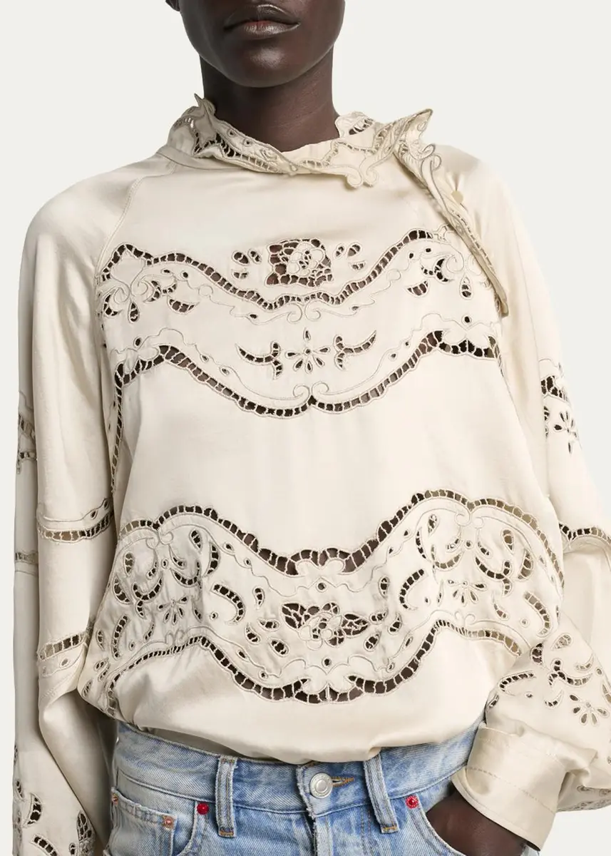 Isabel Marant Enelia Silk-Blend Blouse | Thumbnail 5 Isabel Marant Enelia Silk-Blend Blouse | Thumbnail 5