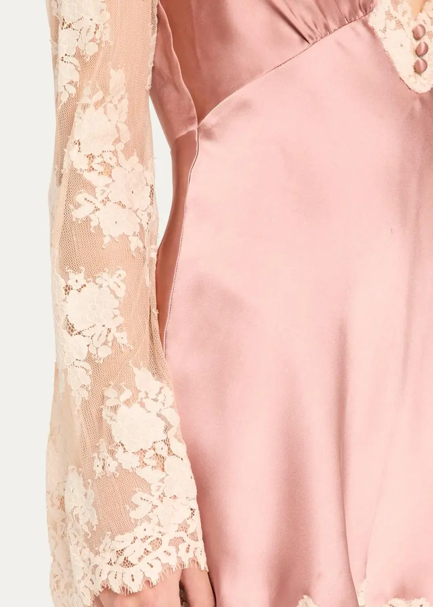LoveShackFancy Dawselle Lace-Trim Mini Dress | Thumbnail 5 LoveShackFancy Dawselle Lace-Trim Mini Dress | Thumbnail 5