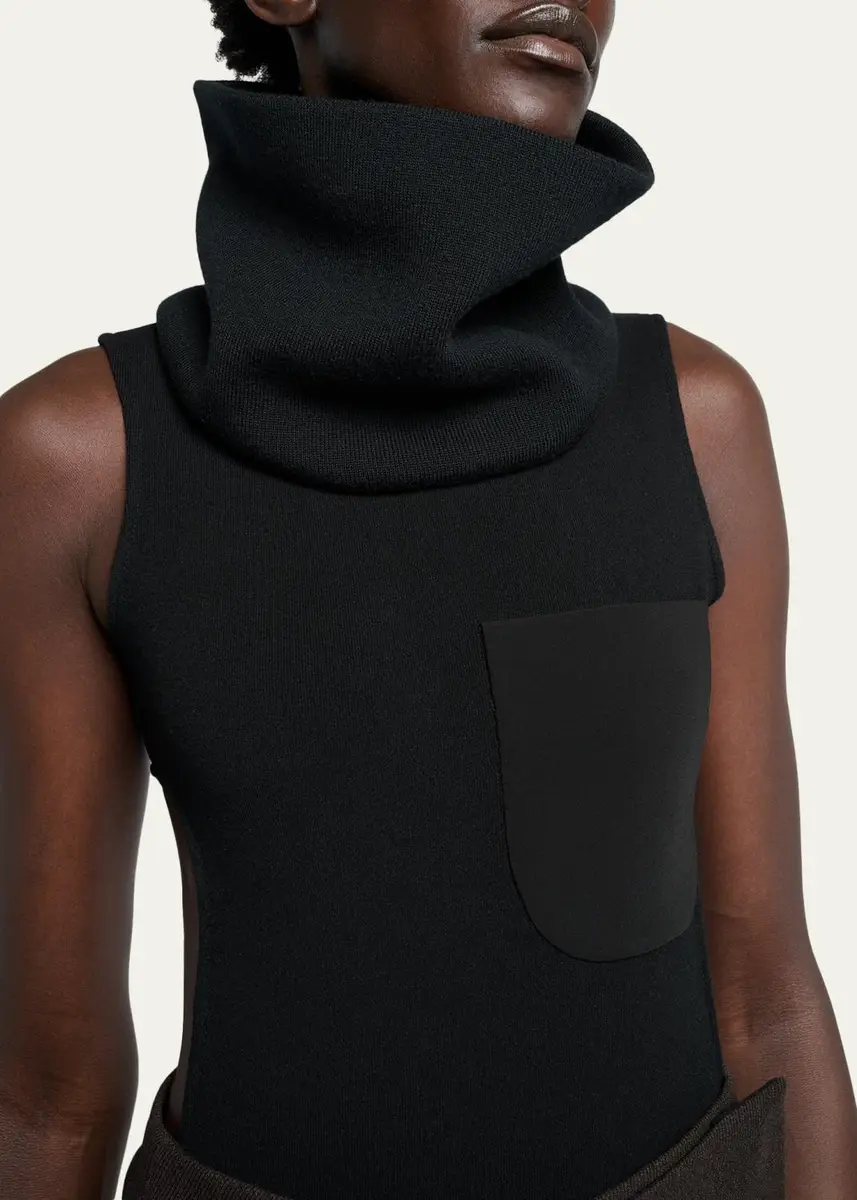 Courrèges Turtleneck Sleeveless Cutout Bodysuit | Thumbnail 5