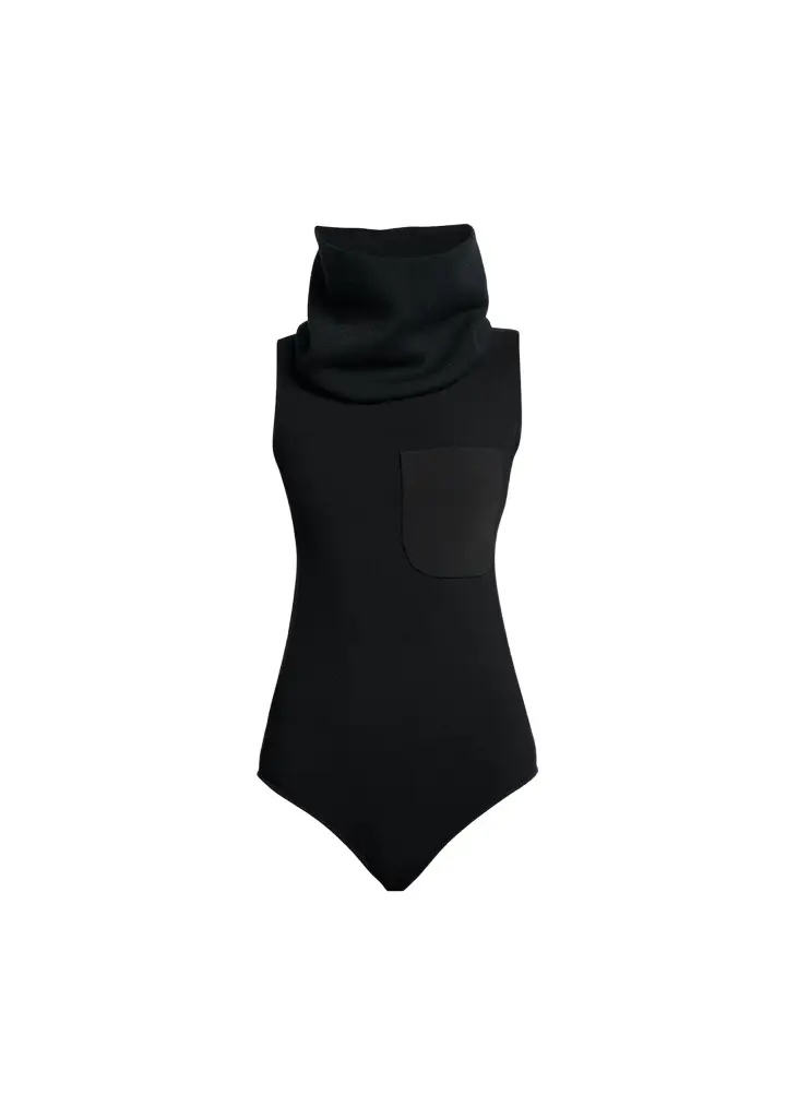 Courrèges Turtleneck Sleeveless Cutout Bodysuit