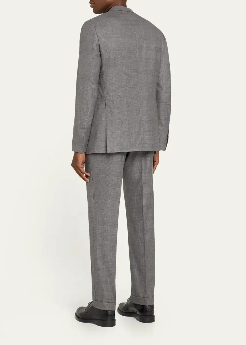 Brioni Men's Wool Prince of Wales Single-Breasted Suit | Thumbnail 3 Brioni Men's Wool Prince of Wales Single-Breasted Suit | Thumbnail 3