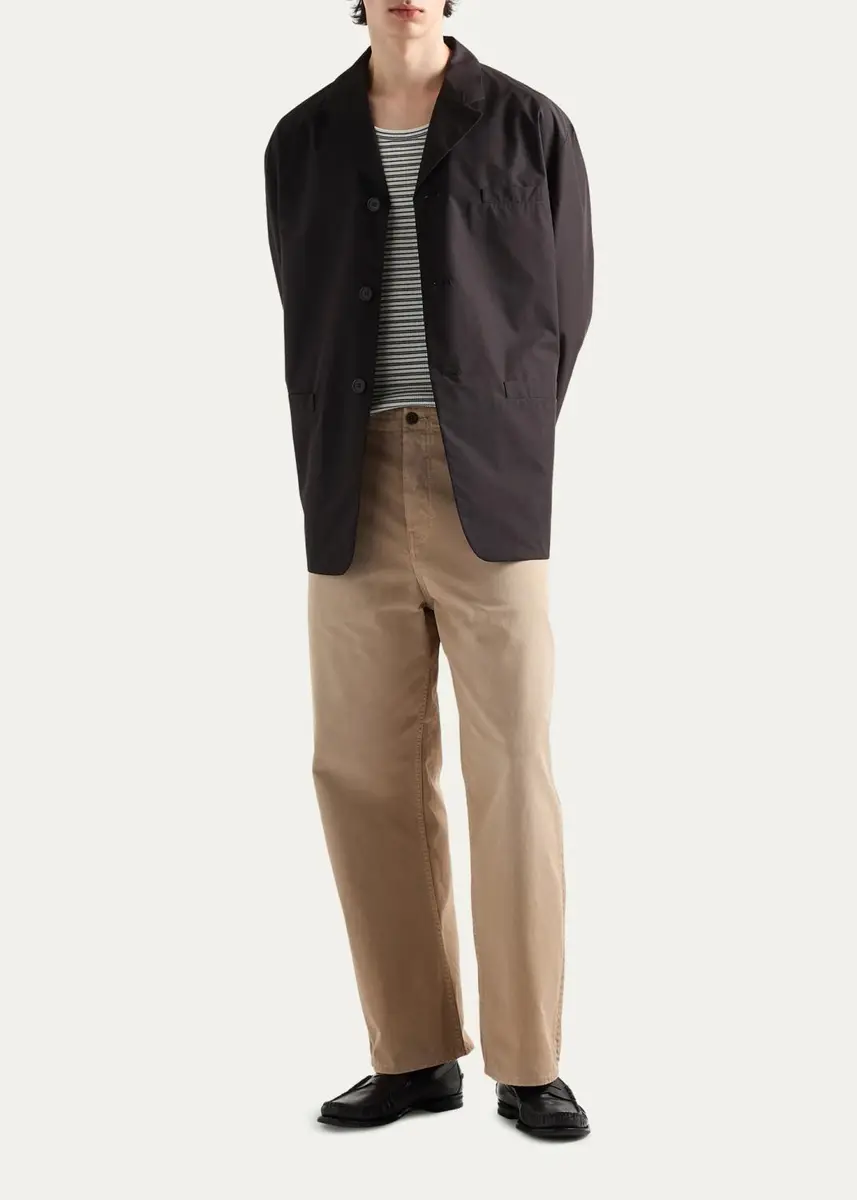 Prada Men's Garment-Dyed Cotton Gabardine Pants | Thumbnail 2 Prada Men's Garment-Dyed Cotton Gabardine Pants | Thumbnail 2