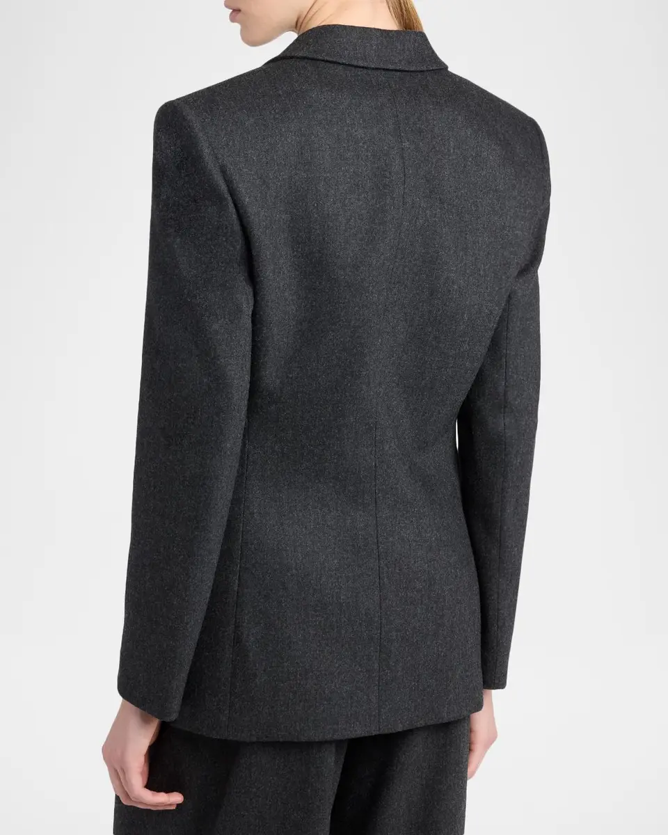 Giorgio Armani Wool-Cashmere Blazer with Strong Shoulders | Thumbnail 3 Giorgio Armani Wool-Cashmere Blazer with Strong Shoulders | Thumbnail 3