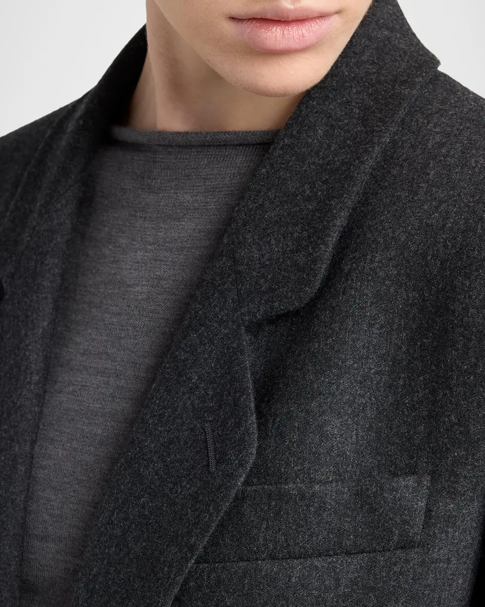 Giorgio Armani Wool-Cashmere Blazer with Strong Shoulders | Thumbnail 5 Giorgio Armani Wool-Cashmere Blazer with Strong Shoulders | Thumbnail 5