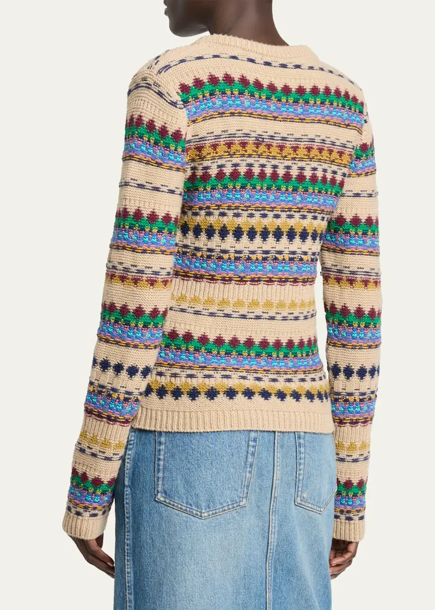 Dries Van Noten Tedd Fair Isle Crewneck Sweater | Thumbnail 3 Dries Van Noten Tedd Fair Isle Crewneck Sweater | Thumbnail 3
