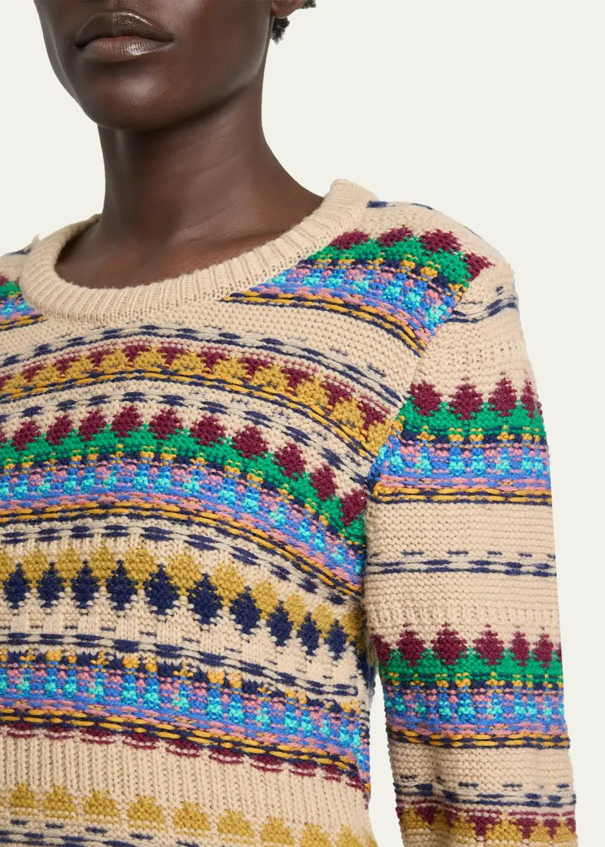 Dries Van Noten Tedd Fair Isle Crewneck Sweater | Thumbnail 5 Dries Van Noten Tedd Fair Isle Crewneck Sweater | Thumbnail 5
